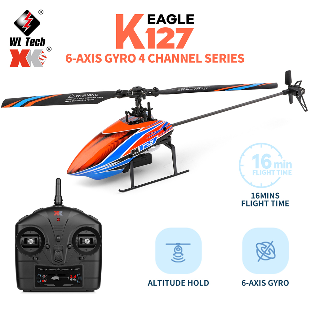 WLtoys XK K127 2.4G 4CH 6-Aixs - Rc Helicopter Single Rotor 리뷰 및 가격
