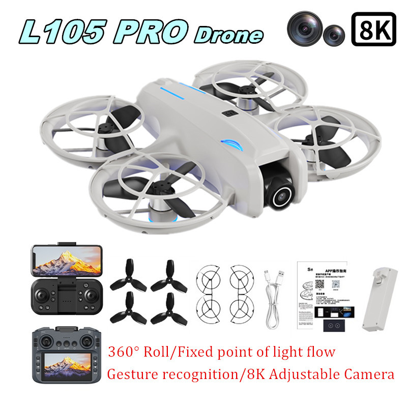 L105 PRO 드론 듀얼 8k 렌즈 완전 충돌 방지  - Rc Helicopter Case 리뷰 및 가격